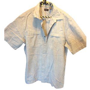Grey Short Sleeve Button Up Shirt